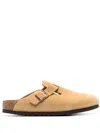 Birkenstock Boston Suede Buckle Slide Clogs