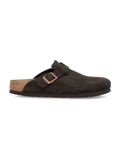 Birkenstock Boston Suede In Mocha