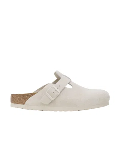 Birkenstock Boston Suede In White