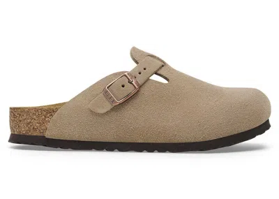 Pre-owned Birkenstock Boston Suede (narrow Fit) (kids) Sneakers In Taupe