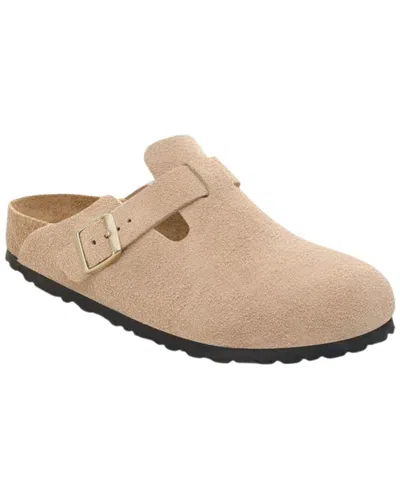 Birkenstock Boston Suede Sandal In Neutral