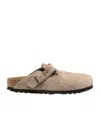Birkenstock Women's Boston Soft Footbed Oiled Leather Medium/narrow In Tabacco In Nude