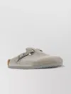 Birkenstock Grey Suede Clogs With Anatomical Footbed