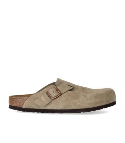 Birkenstock Boston Suede Taupe Unisex Clog In Neutrals