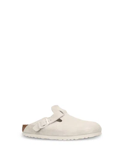 Birkenstock Boston Suede In White