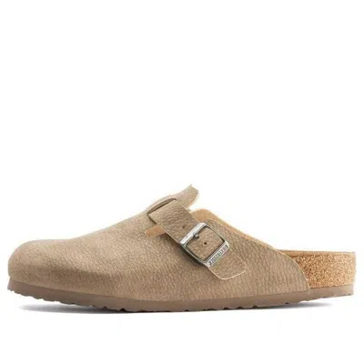 Birkenstock Boston Synthetik 'desert Dust Gray Taupe' In Neutral