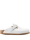 Birkenstock Boston Vegan "white" Mules In White