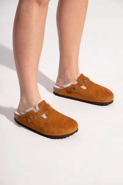 BIRKENSTOCK BIRKENSTOCK ‘BOSTON VL’ SUEDE SLIDES