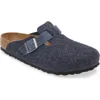 Birkenstock Boston Wool Felt Clog In Midnight