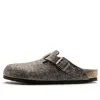 Birkenstock Boston Wool Felt Sandals 'cacao' In Brown