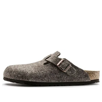 Birkenstock Boston Wool Felt Sandals 'cacao' In Brown