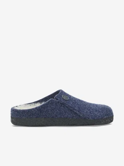 Birkenstock Kids'  Boys Zermatt Shearling Slippers In Blue