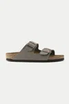 Birkenstock Arizona Sandal Bf Nubuck Stone In Brown