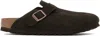 Birkenstock Brown Boston Soft Footbed Narrow Loafers In Mocha