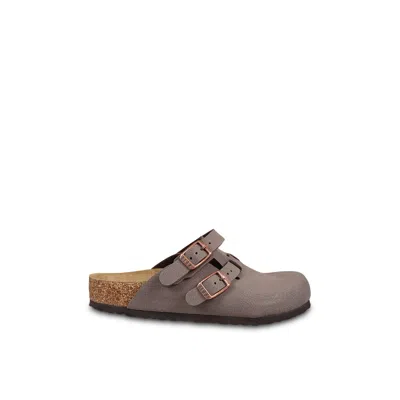 Birkenstock Brown Kay Sabot For Kids With Logo In Mocha