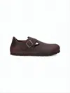 Birkenstock Brown Leather Sandals With Suede Lining In Brown