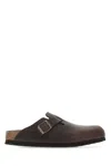 Birkenstock Boston Oiled Leather Mules In Habana