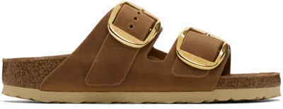 Birkenstock Brown Narrow Arizona Big Buckle Sandals In Cognac