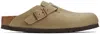 Birkenstock Brown Narrow Boston Oiled Leather Slip-on Loafers In Tabacco