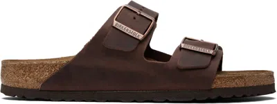 Birkenstock Brown Regular Arizona Oiled Leather Sandals