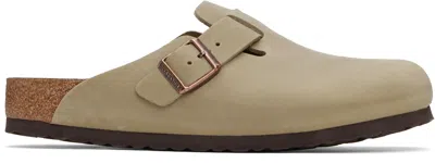 Birkenstock Brown Regular Boston Oiled Leather Slip-on Leather In Tobacco Oiled Leathe