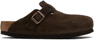 Birkenstock Brown Regular Boston Soft Footbed Slip-on Loafers