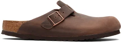 Birkenstock Brown Regular Boston Soft Footbed Slip-on Loafers