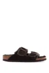 Birkenstock Brown Suede Arizona Shearling Slippers
