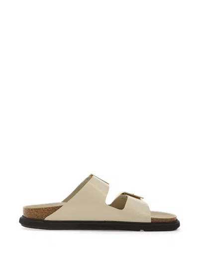 Birkenstock Buckle Arizona Leather Sneakers In Neutral