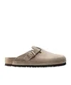 Birkenstock Boston Bs Mens Nubuck Slip On Clogs In Nude