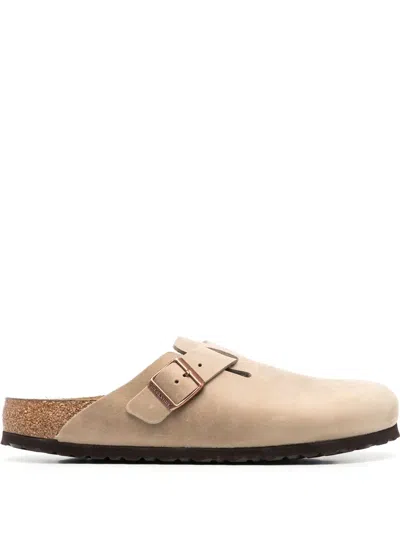 Birkenstock Boston Soft Footbed In Taupe
