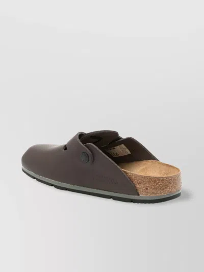 Birkenstock Buckle Detail Slip-on Slippers In Brown