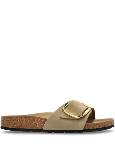 Birkenstock Buckle-detail Suede Sandals In Brown