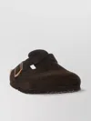 Birkenstock Buckle Detail Suede Upper Open Back Slippers