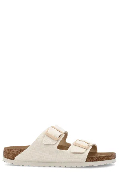 Birkenstock Buckle Detailed Slip-on Sandals In White