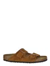 Birkenstock Sandali Slip-on 'arizona' Con Logo Inciso In Marrone