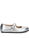 Birkenstock Buckle-fastening Ballet Flats In Silver