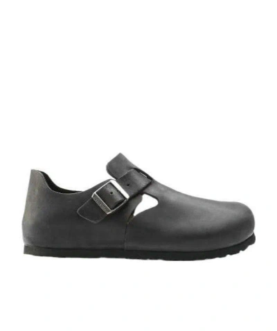 Birkenstock London Suede Clogs In Black