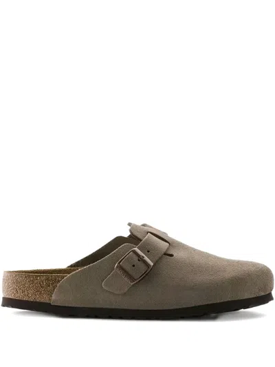 Birkenstock Buckle-fastening Suede Sandals In Brown