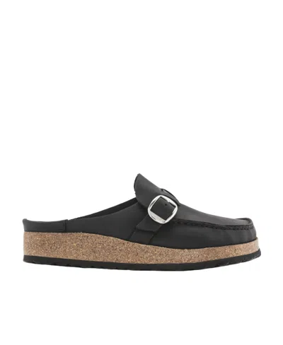 Birkenstock Buckle Muller Shoes In Black