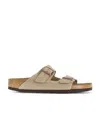 Birkenstock Arizona Slides Narrow Fit In Nude