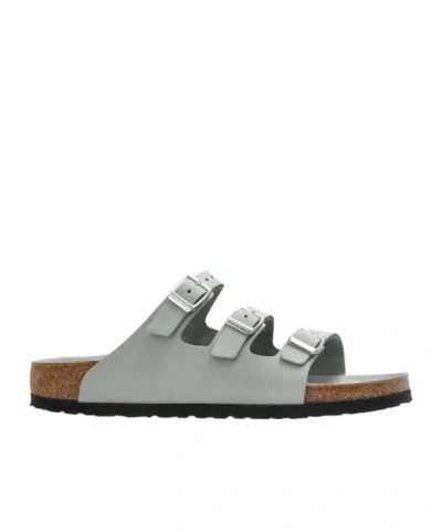 Birkenstock Buckle Slippers In Gray