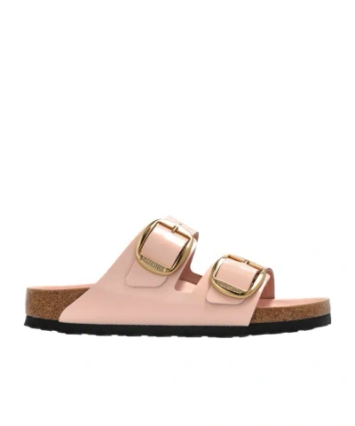 Birkenstock Buckle Slippers In Nude