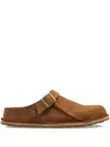 Birkenstock Buckle Strap Mule In Brown