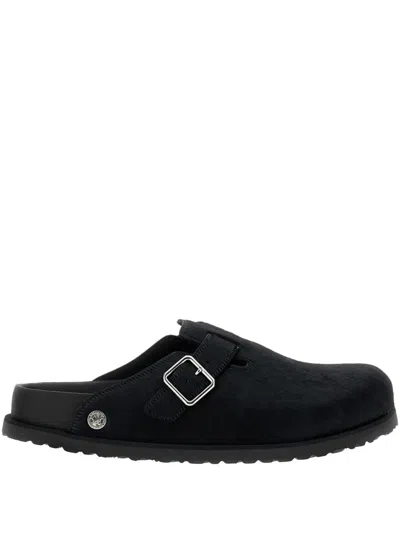 Birkenstock Buckle Strap Mules In Black