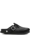 Birkenstock Buckle-strap Mules In Black