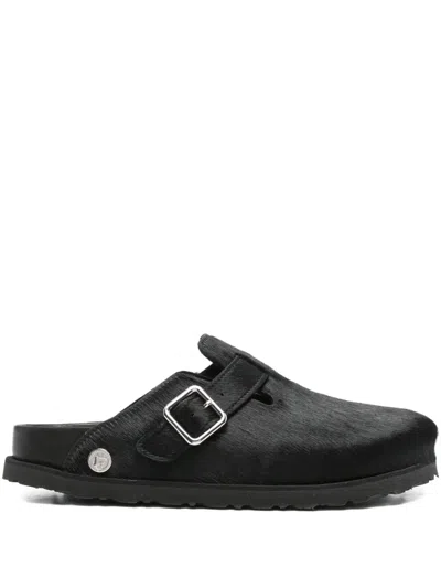 Birkenstock Buckle-strap Mules In Black