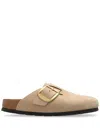 Birkenstock Boston Big Buckle Leather Clogs In Neutrals