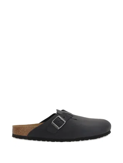 Birkenstock Buckled Mules In Black