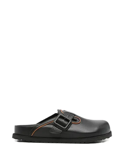 Birkenstock Boston Exquisite Nappa Leather Mule In Black